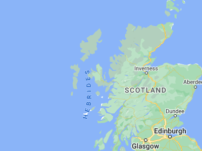 Map showing location of Portree (57.41288, -6.19418)
