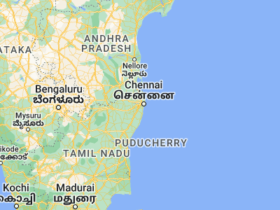 Map showing location of Porur (13.03194, 80.1575)