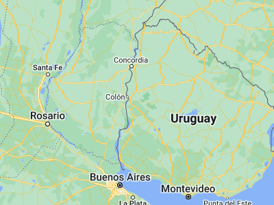 Map showing location of Porvenir (-32.36667, -57.85)