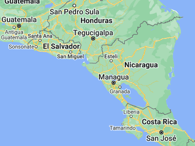 Map showing location of Posoltega (12.54481, -86.97992)