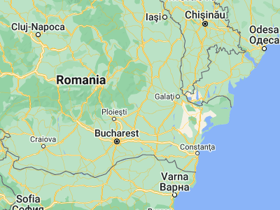 Map showing location of Poşta Câlnău (45.23333, 26.85)