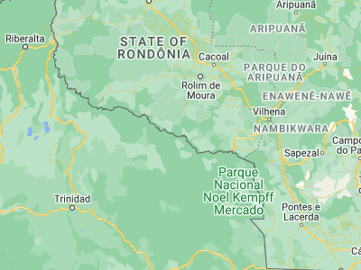 Map showing location of Pôsto Fiscal Rolim de Moura (-13.08333, -62.26667)
