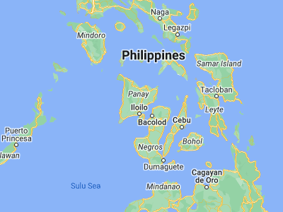 Map showing location of Pototan (10.9437, 122.6352)