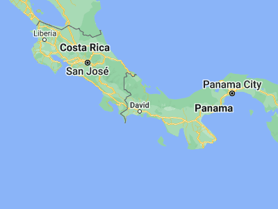 Map showing location of Potrerillos Abajo (8.65, -82.48333)
