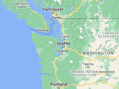 Map showing location of Poulsbo (47.73593, -122.64654)