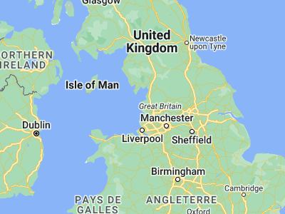 Map showing location of Poulton le Fylde (53.83333, -2.98333)