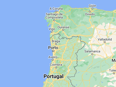 Map showing location of Póvoa de Lanhoso (41.57873, -8.28197)