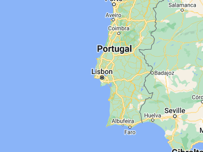 Map showing location of Póvoa de Santo Adrião (38.8, -9.16667)