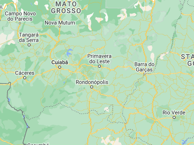 Map showing location of Poxoréo (-15.83722, -54.38917)