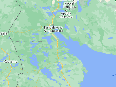 Map showing location of Poyakonda (66.59428, 32.82088)
