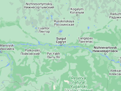 Map showing location of Poykovskiy (61.23333, 73.33333)
