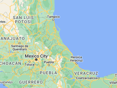 Map showing location of Poza Rica de Hidalgo (20.53315, -97.45946)