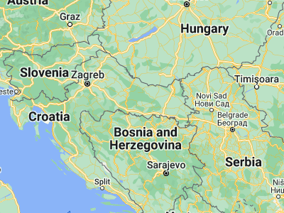 Map showing location of Požega (45.34028, 17.68528)