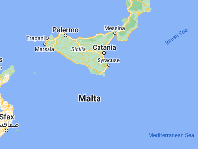 Map showing location of Pozzallo (36.73054, 14.84989)