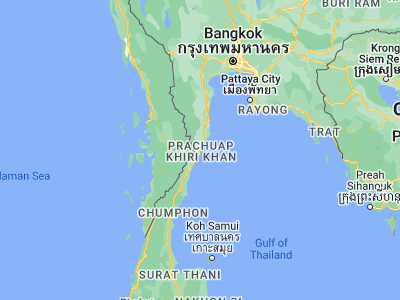 Map showing location of Prachuap Khiri Khan (11.82098, 99.7841)