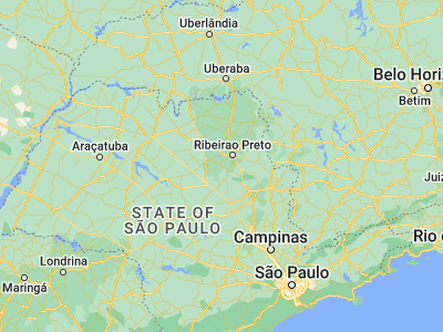 Map showing location of Pradópolis (-21.35944, -48.06556)
