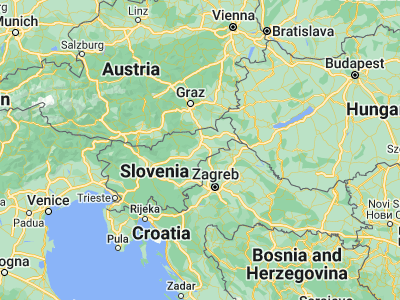 Map showing location of Pragersko (46.39667, 15.66)