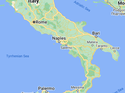 Map showing location of Praiano (40.61213, 14.52461)