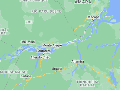 Map showing location of Prainha (-1.8, -53.48)