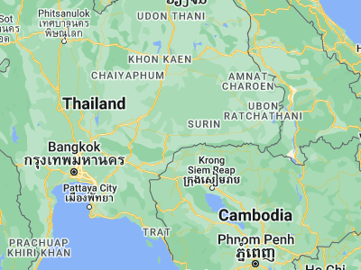 Map showing location of Prakhon Chai (14.61073, 103.07923)