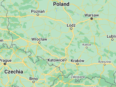 Map showing location of Praszka (51.05375, 18.45317)