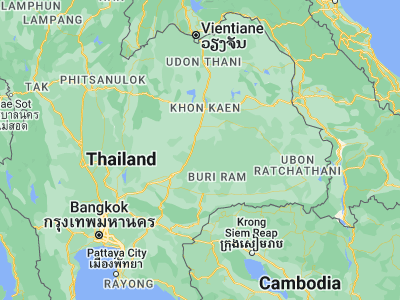 Map showing location of Prathai (15.5332, 102.72283)