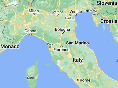 Map showing location of Prato (43.88425, 11.09092)