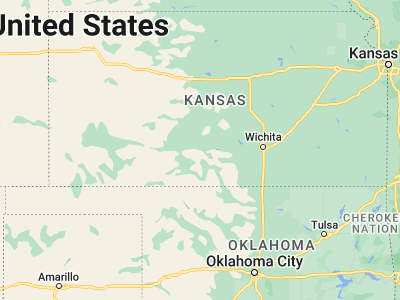 Map showing location of Pratt (37.64391, -98.73759)