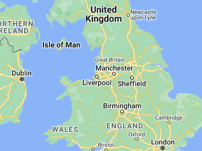 Map showing location of Prescot (53.42948, -2.80031)