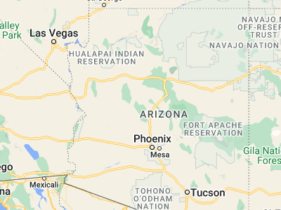 Map showing location of Prescott (34.54002, -112.4685)