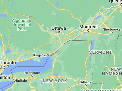 Map showing location of Prescott (44.71681, -75.51604)