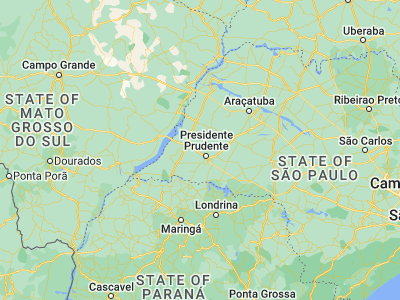 Map showing location of Presidente Bernardes (-22.00611, -51.55306)