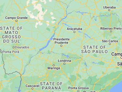 Map showing location of Presidente Prudente (-22.12556, -51.38889)