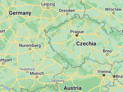 Map showing location of Přeštice (49.57298, 13.3335)
