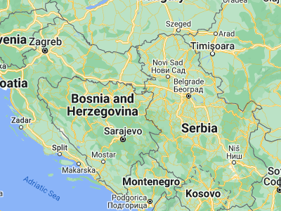Map showing location of Priboj (44.60233, 18.93165)