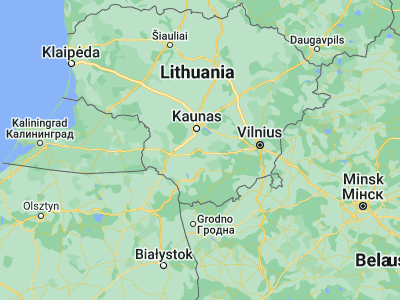 Map showing location of Prienai (54.63333, 23.95)