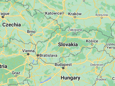 Map showing location of Prievidza (48.77446, 18.6275)