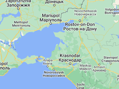 Map showing location of Primorsko-Akhtarsk (46.0497, 38.1747)