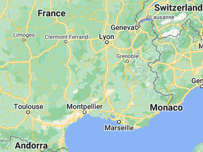 Map showing location of Privas (44.73333, 4.6)