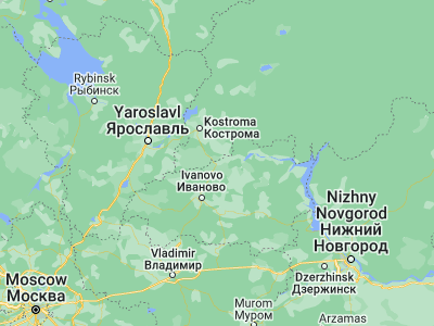 Map showing location of Privolzhsk (57.38698, 41.28666)