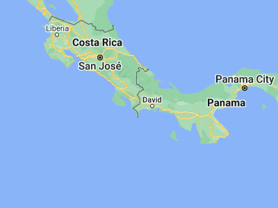 Map showing location of Progreso (8.45, -82.83333)