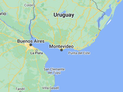 Map showing location of Progreso (-34.665, -56.21944)