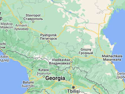Map showing location of Prokhladnyy (43.75741, 44.0297)