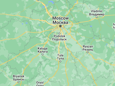 Map showing location of Proletarskiy (55.02219, 37.39019)