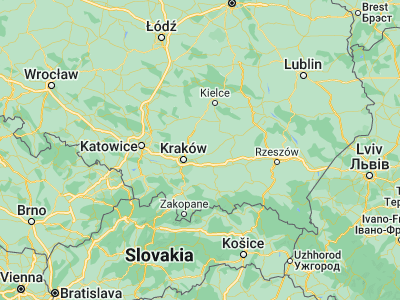 Map showing location of Proszowice (50.19275, 20.28909)