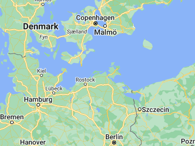 Map showing location of Pruchten (54.37843, 12.67436)