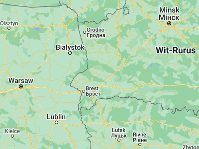 Map showing location of Pruzhany (52.556, 24.4573)