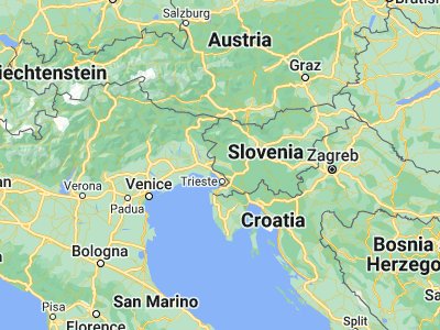 Map showing location of Prvačina (45.89, 13.71806)