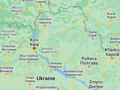 Map showing location of Pryluky (50.59324, 32.38761)