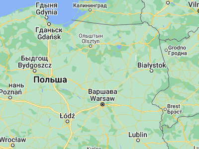 Map showing location of Przasnysz (53.01907, 20.88029)